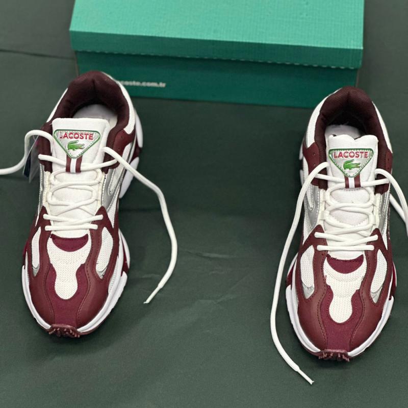Lacoste Yeni Bordo Beyaz